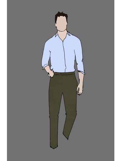 Uniform Shirt Male Blue (The Regency AM Server, Busser)